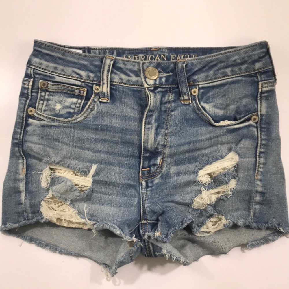 American Eagle High Waisted Denim Shorts